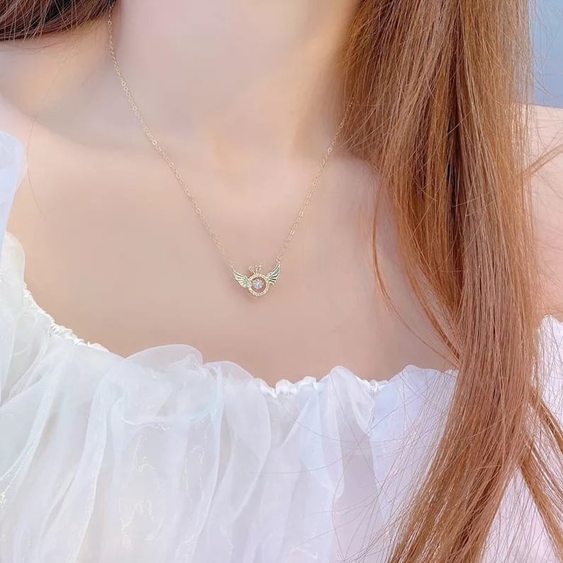 Angel Wing Rose Gold Necklace